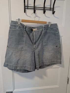 Lauren Ralph Lauren/Striped Cotton Shorts Sz 16